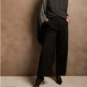 Banana Republic wide leg button tab flannel pants